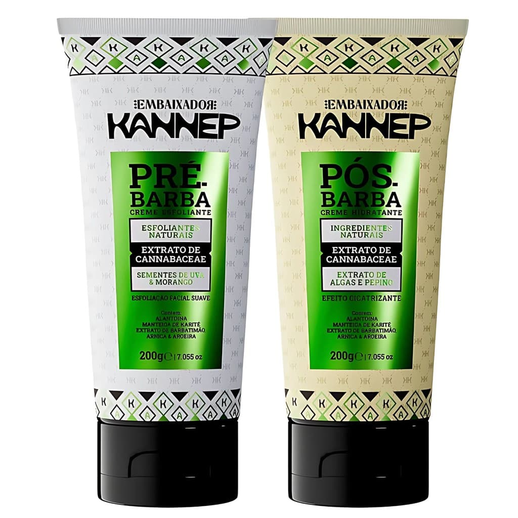 Kit Esfoliante Pré-Barba + Creme Pós-Barba Kannep Embaixador