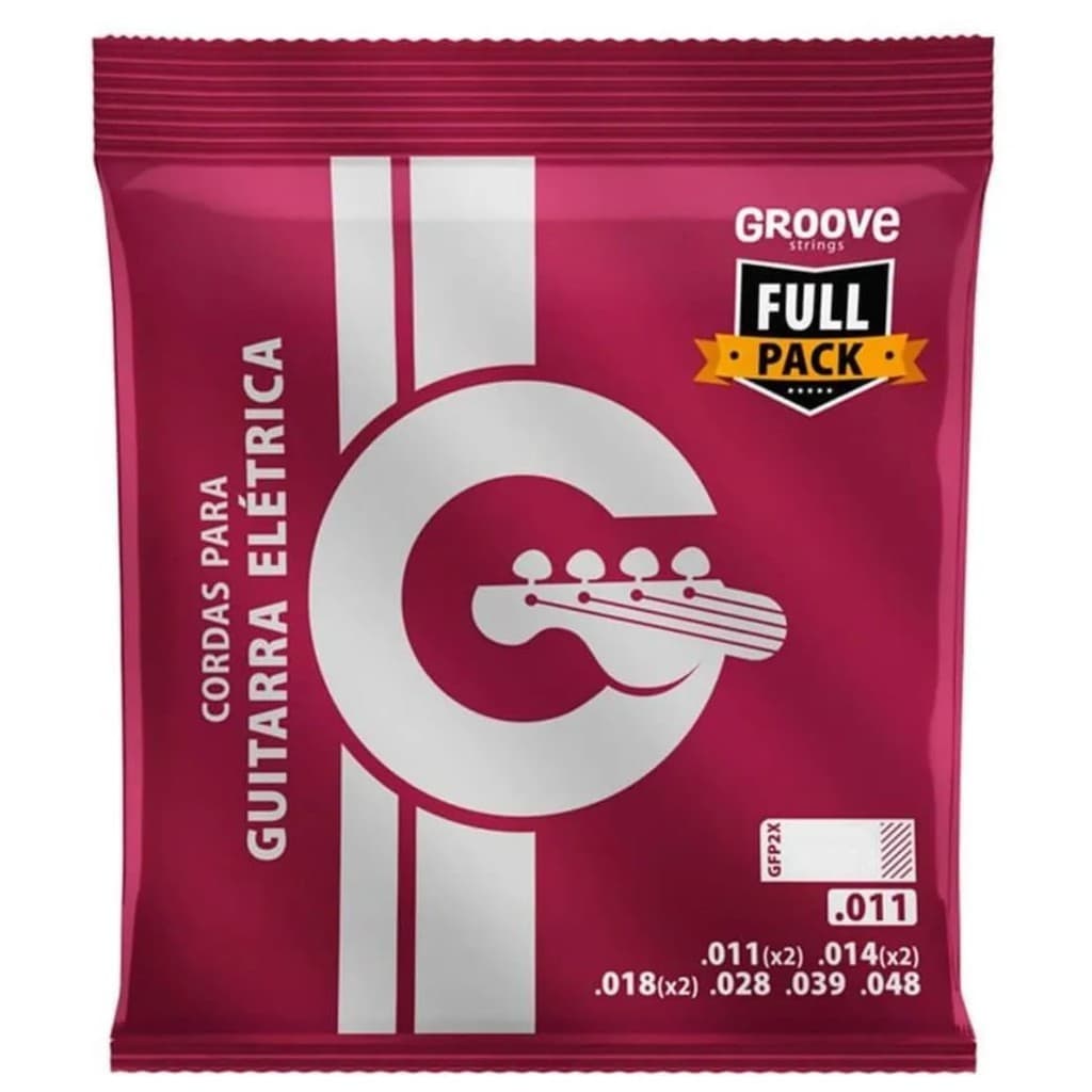 Encordoamento Guitarra Groove Solez 011 Full Pack Gfp2x