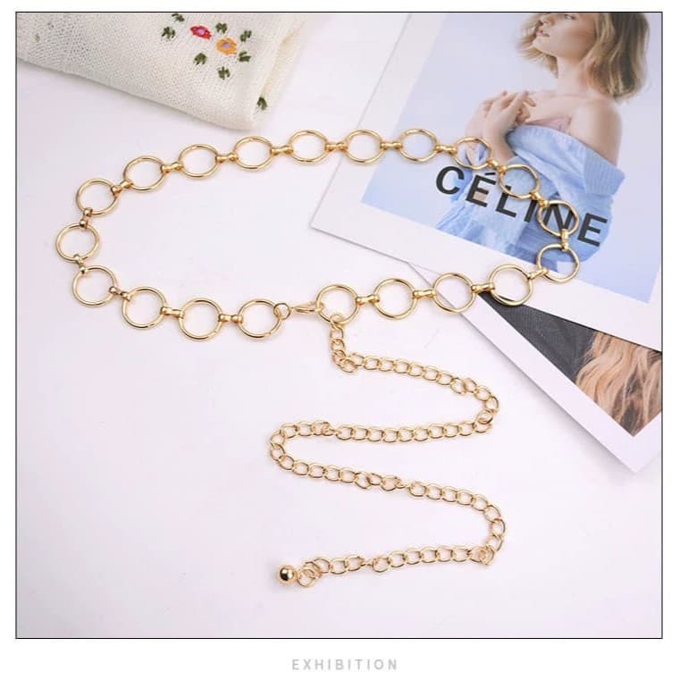 cinto feminino e modelo corrente de ferro dourado e prata corrente de Borboleta corrente de Estrela cinto de círculo red