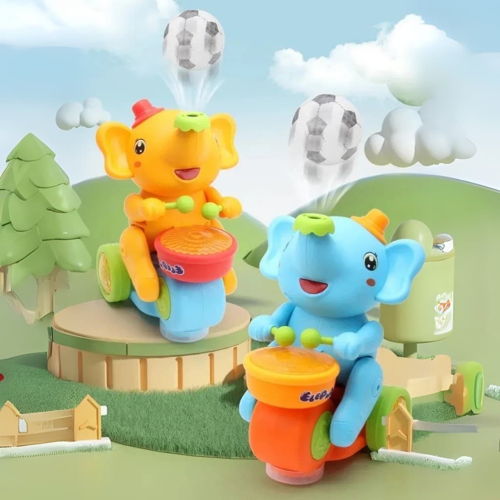 Brinquedo Elefante Musical Equilibrista Divertido E Educativo Para Criança Pequena Produto De Qualidade Pronta Entrega