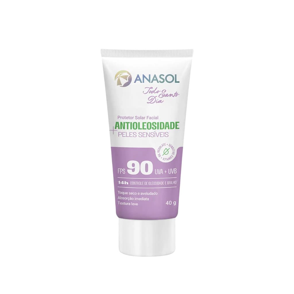 Protetor Solar Facial TSD Peles Sensiveis FPS 90 40g - Anasol