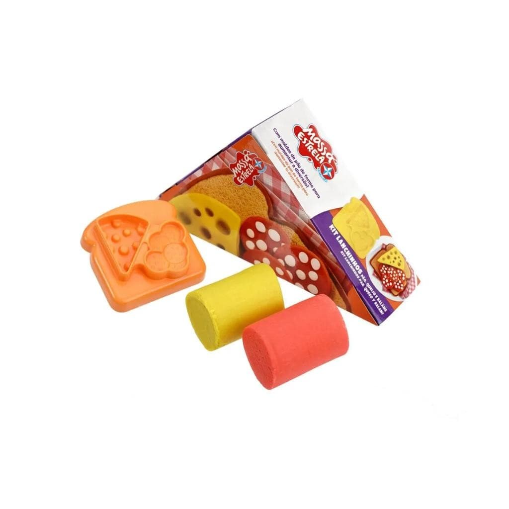 Massa De Modelar Estrela Kit Lanchinhos Brinquedo Infantil Educativo Criança Menino Menina Criatividade
