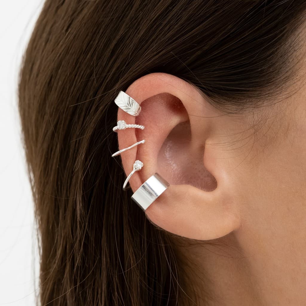 PIERCING PRATA 925 FAKE BRINCO COM ZIRCÔNIA CRAVEJADO CORAÇÃO ARGOLINHA PEQUENA MINIMALISTA FEMININO COM GARANTIA