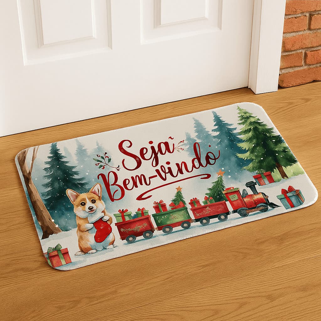 Tapete de Natal para Entrada de Casa – Preço Baixo e Estilo Garantido