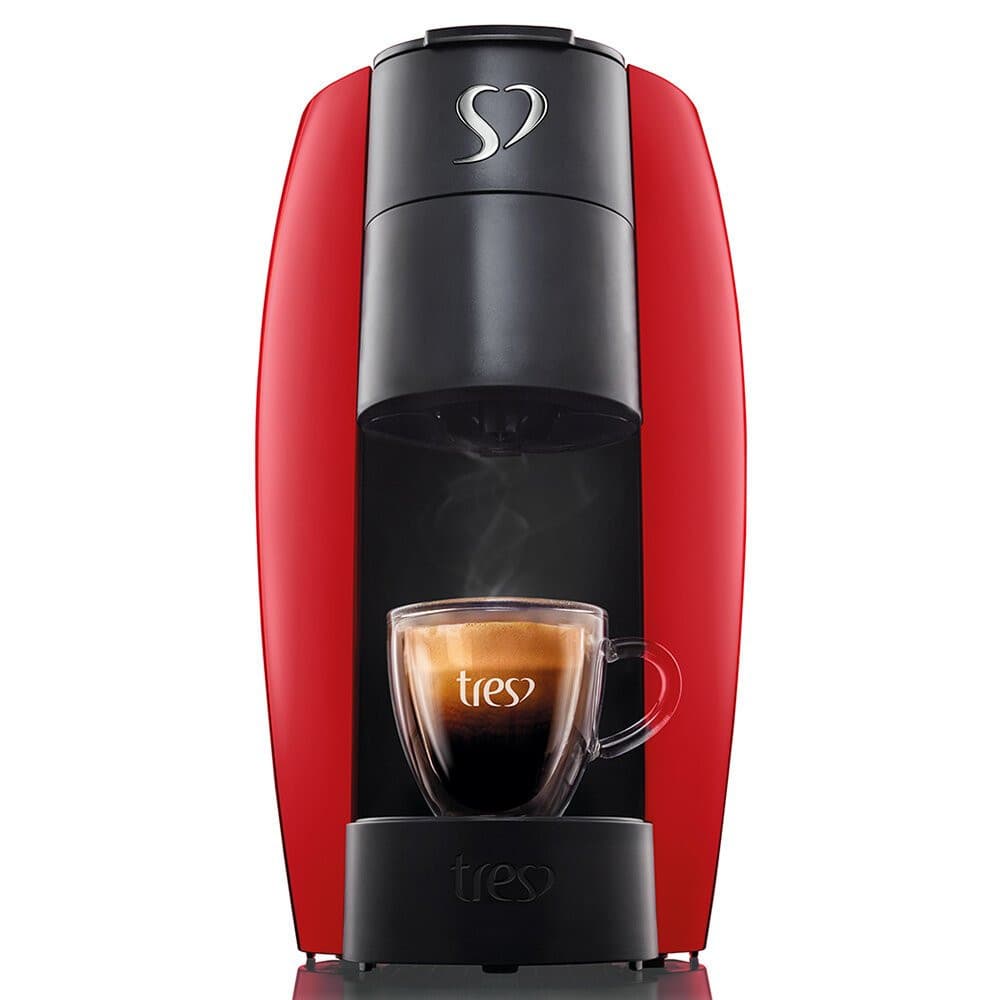 Cafeteira Espresso LOV TRES  Vermelha 3 Corações