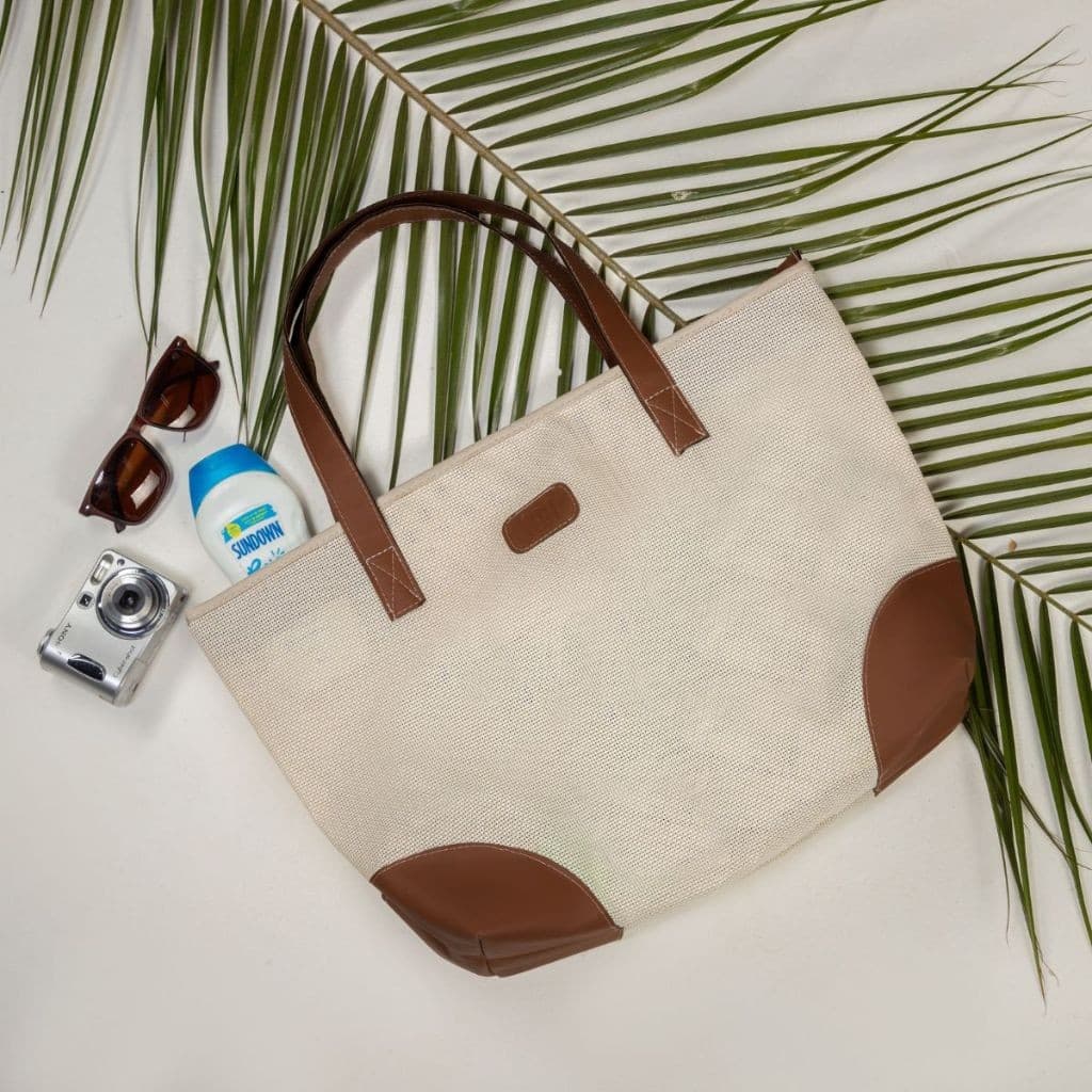 Bolsa Feminina De Praia Lavável Grande Sacola Luxo  Proteção UV