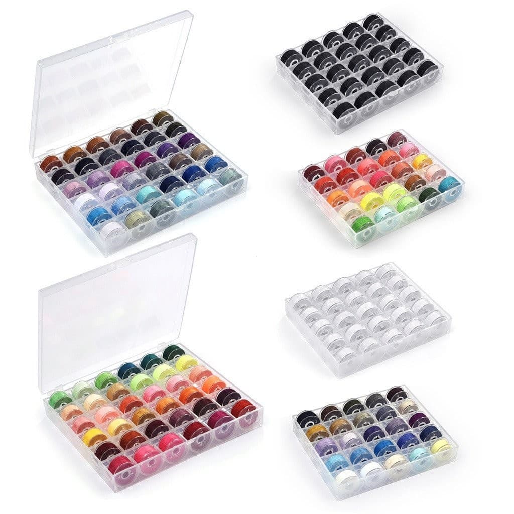 Multicolor Bobinas de costura linha de poliéster bobinas costura máquina de costura bobinas com caixa bordado ac
