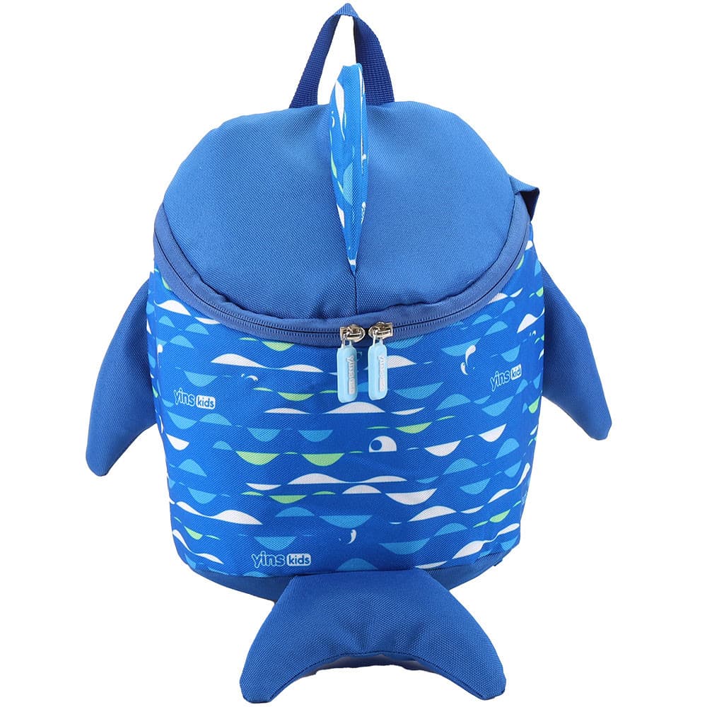 Mochila Infantil Baby Shark Em Poliéster Azul - Yins