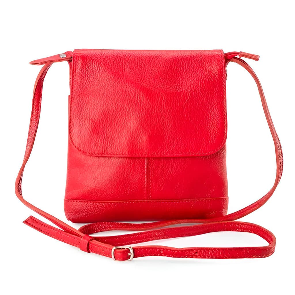 Bolsa Transversal de Couro Legítimo Modelo Jô na Cor