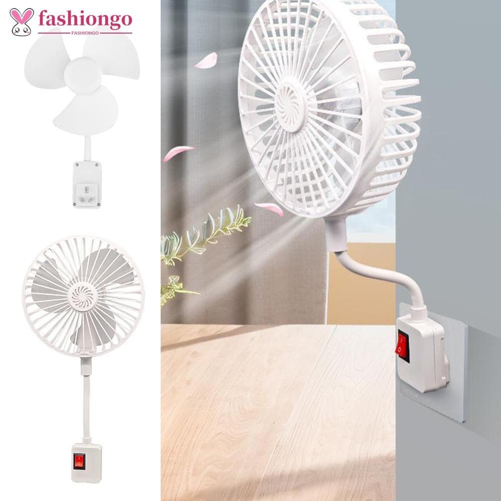 Ventilador Flexível FASHIONGO Com Pescoço Dobrável 360 , Direção Ajustável E Resfriamento Silencioso Para Dormitório/Via