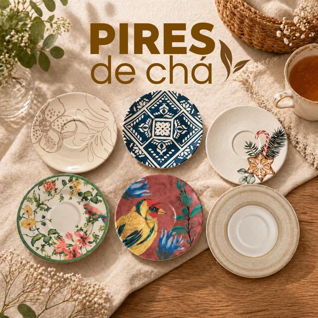 Pires de Chá Avulso em Cerâmica Porto Brasil e Alleanza 15,5 cm 2° Class. - 1 unid.