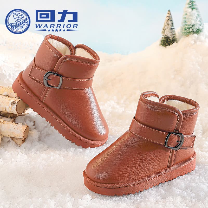 Puxar para trás sapatos infantis 2025 inverno novo estilo crianças botas de neve quentes meninas confortáveis grandes bo