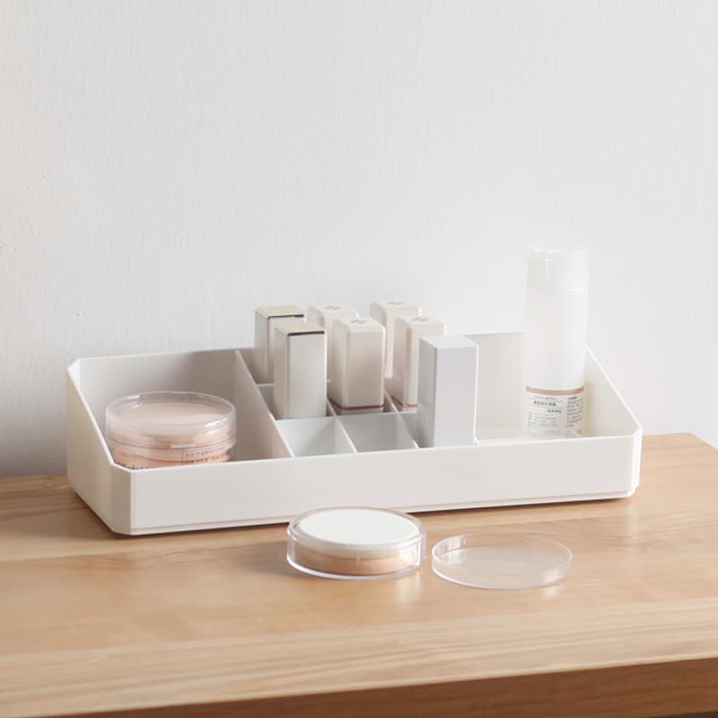 Caixa de armazenamento de cosméticos Desktop prateleira multifuncional produto de cuidados com a pele batom ferramenta ú