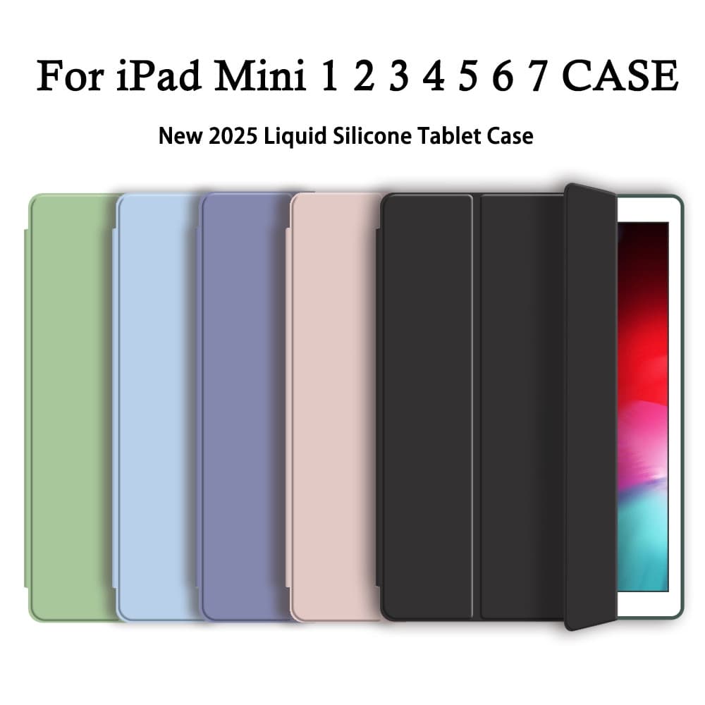 Capa para iPad Mini 1 2 3 4 5 6 7 8.3" 7.9'' Silicone Líquido à Prova de Choque A17 Pro8023