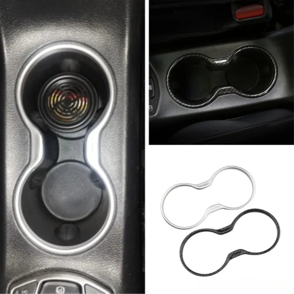 Jeep Compass 2017-2020 Moldura De Suporte De Copo Frontal Acessórios Decorativos Em Fibra De Carbono 5FX3
