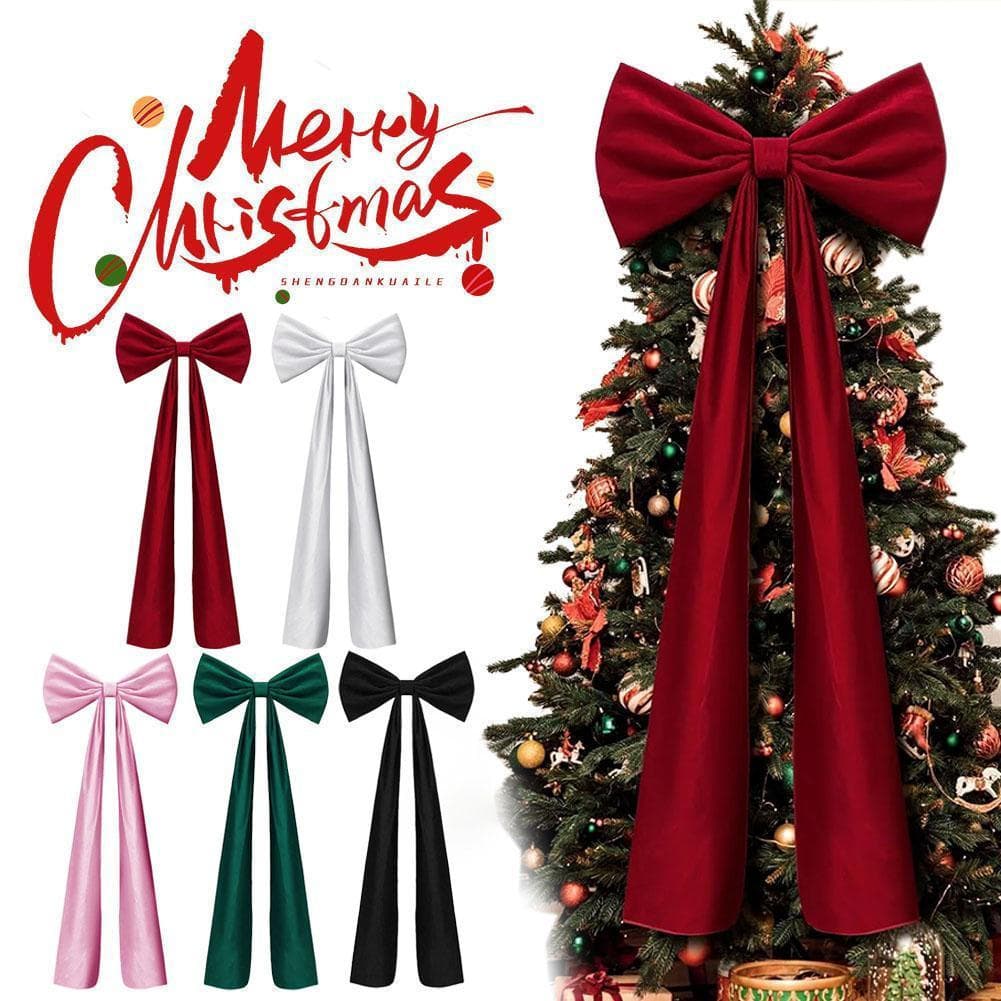 Decorações De Natal , Decoração Arcos Gigantes De 6 Pés Para Árvore Grande Veludo Vermelho W0i6