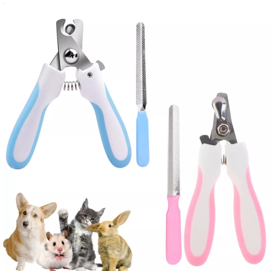 Kit Cortador Alicate De Unha Gatos E Cães Pequeno Porte+lixa 15CM