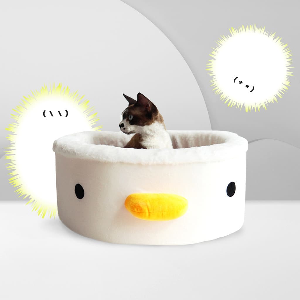 Loja de porco branco Purroom pintinho ninho para animais de estimação gato cão ninho de dormir profundo outono inverno q