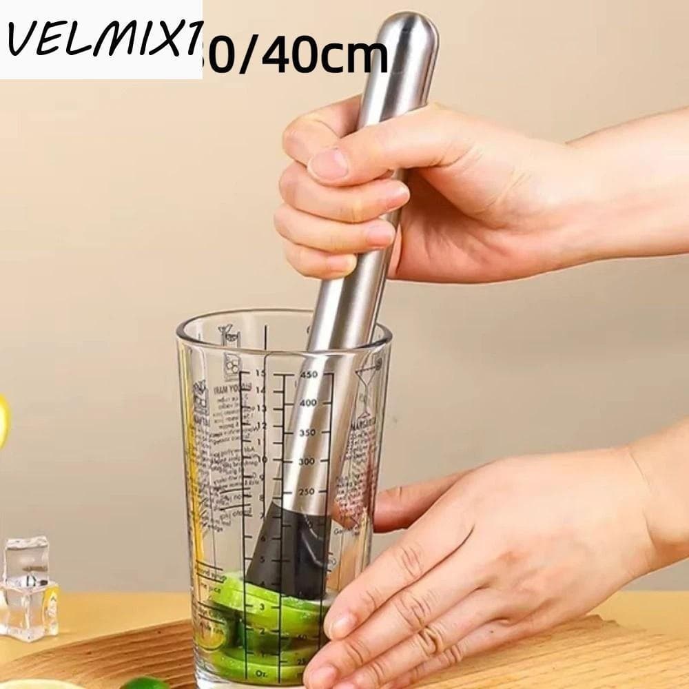 VELMIX1 Bar Muddler , Martelo De Gelo Criativo De Aço Inoxidável , Fácil De Limpar , Bastão De Chá De Frutas