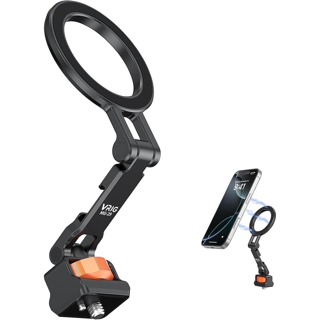 Suporte de tripé para celular VRIG MG-29 compatível com MagSafe, adaptador de suporte magnético de alumínio para tripé c