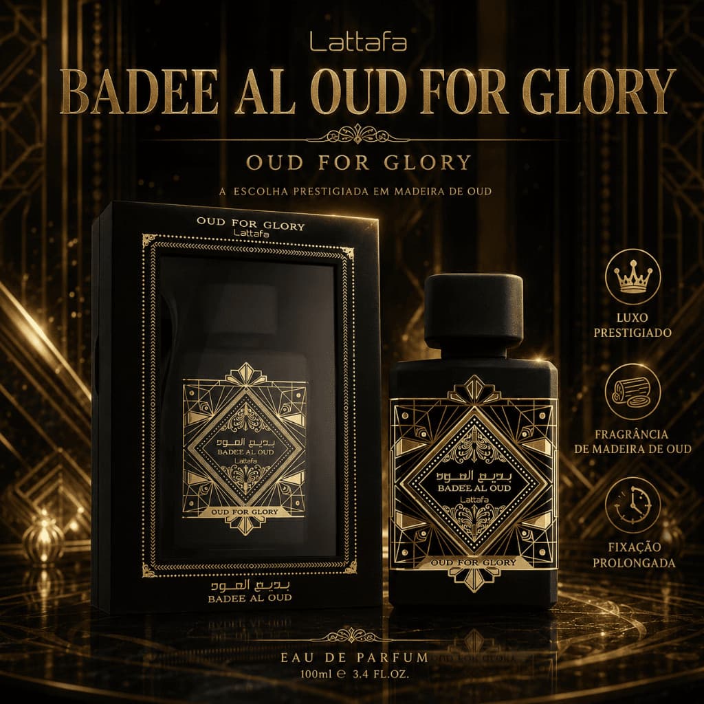 Lattafa Badee Al Oud For Glory 100ml EDP |   Madeira de Luxo |   Longa Duração |   Original
