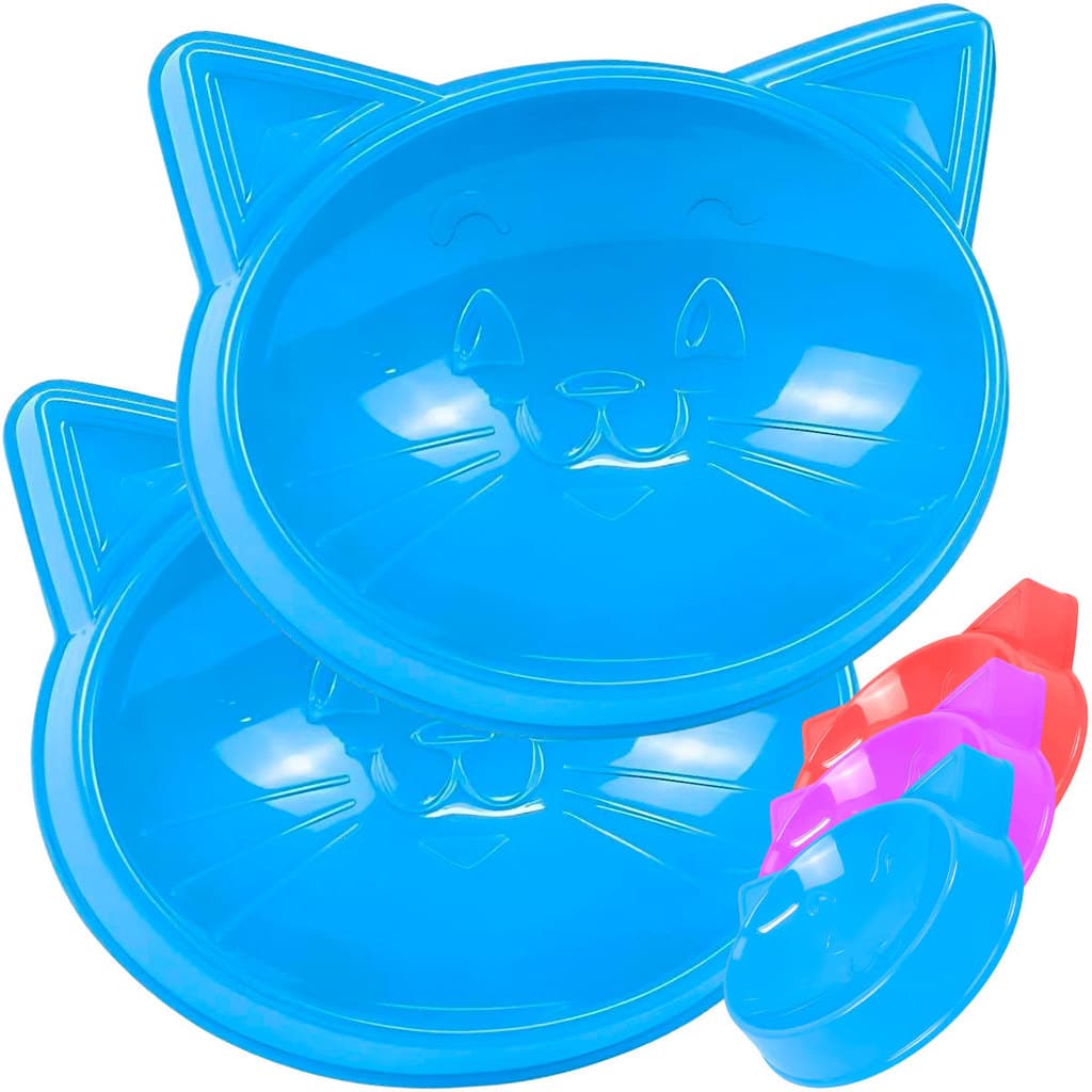 Kit 2x Comedouro Gato Furação Pet 125ML Bebedouro Tigela Alimentador Filhote Dispenser Cães Pet