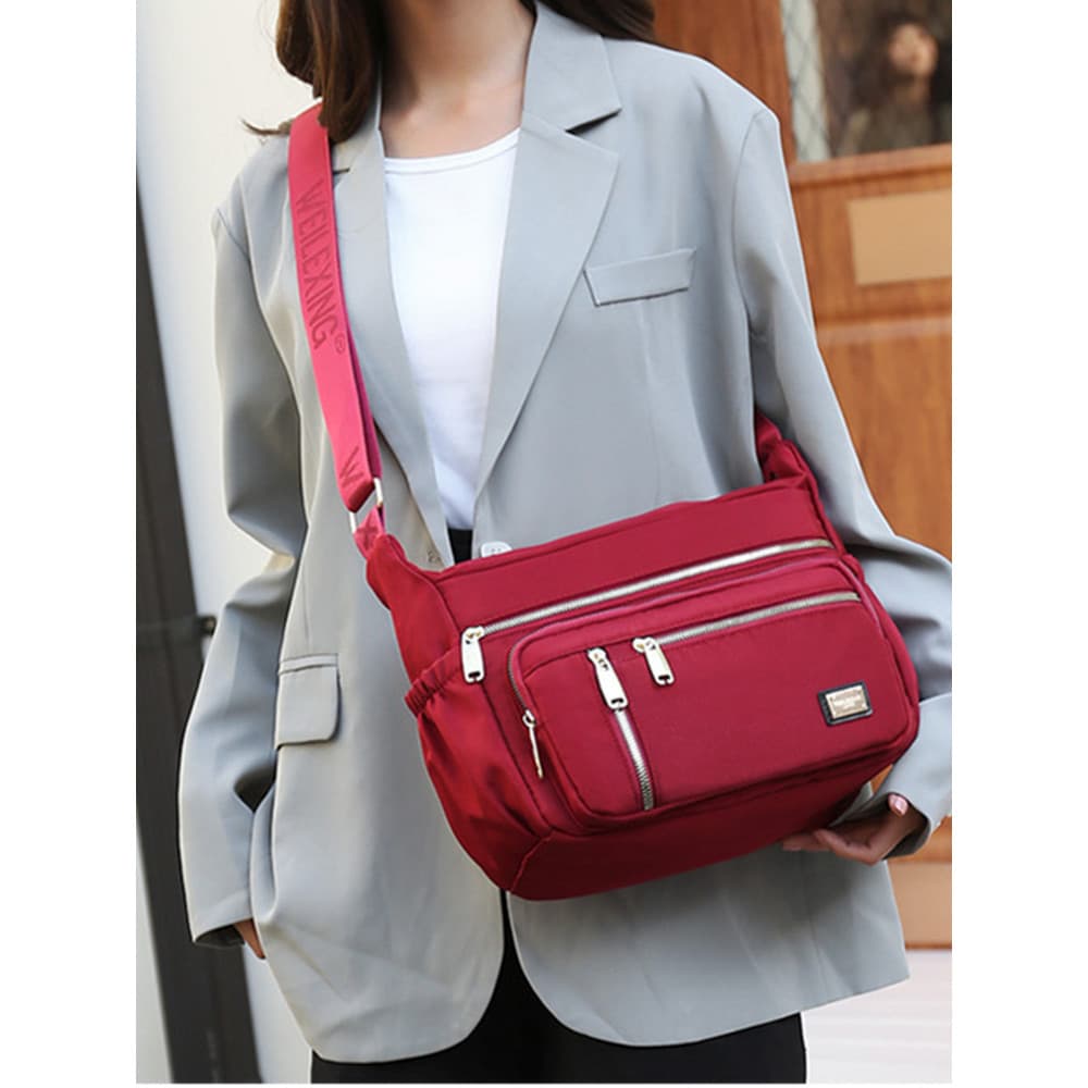 Mãe idosa de meia-idade saco de compras saco do mensageiro bolsa de moedas bolsa de ombro grande capacidade zíper Multi-