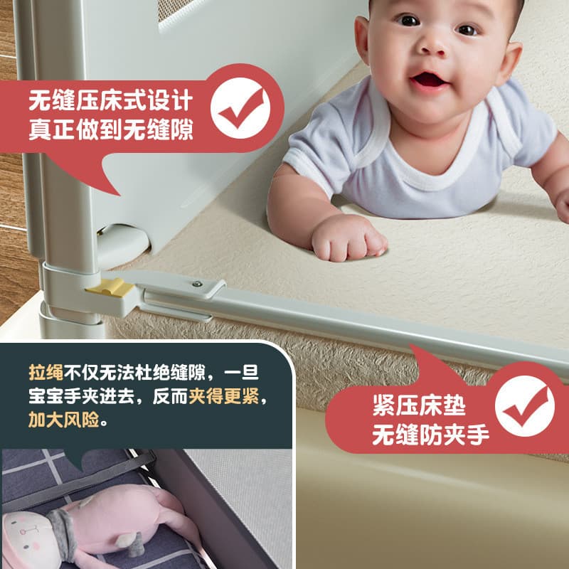 Fabricante fornece grade de proteção para cama de bebês e crianças, proteção anti-queda para cama, grade universal para