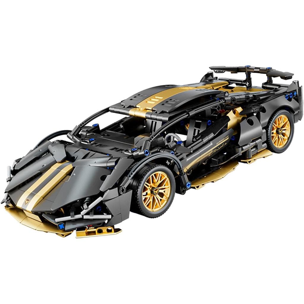 Chodia Sport Race Car Building Block Sets for Adults,Black Technical Racing Supercar Toys Kits Collectible 1:14 MOC Mode