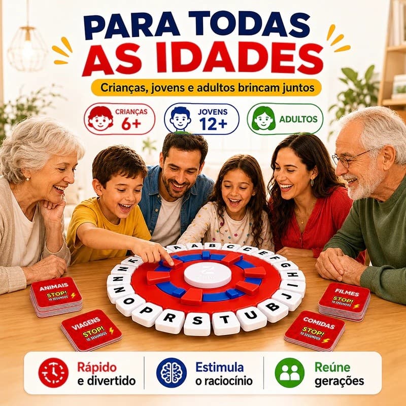 Jogo Tabuleiro Tapple Alfabeto Louco Jogo de Palavras Infantil Diversão Educativa Usopoly Envio Rápido Versão em Portug
