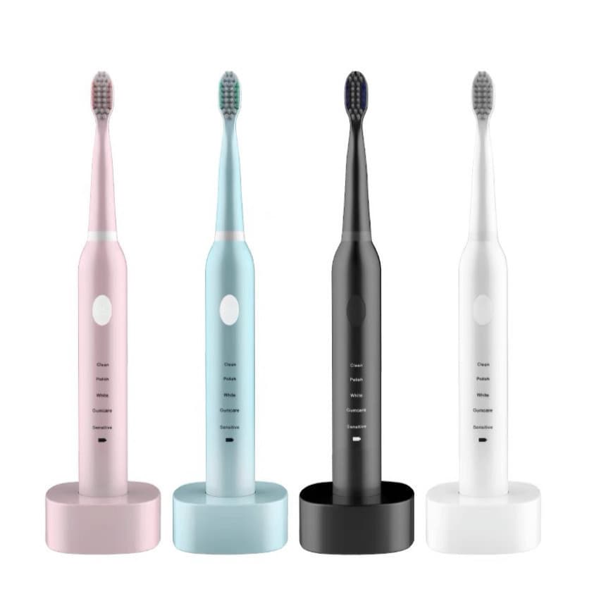 KIT2 Escova de dentes ultra-sônica, poder de carregamento USB, escova de dentes elétrica ultra-sônica, tem 5 modos