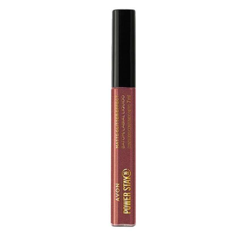 Batom Liquido Avon Matte Glitter Effect Avon Power Stay