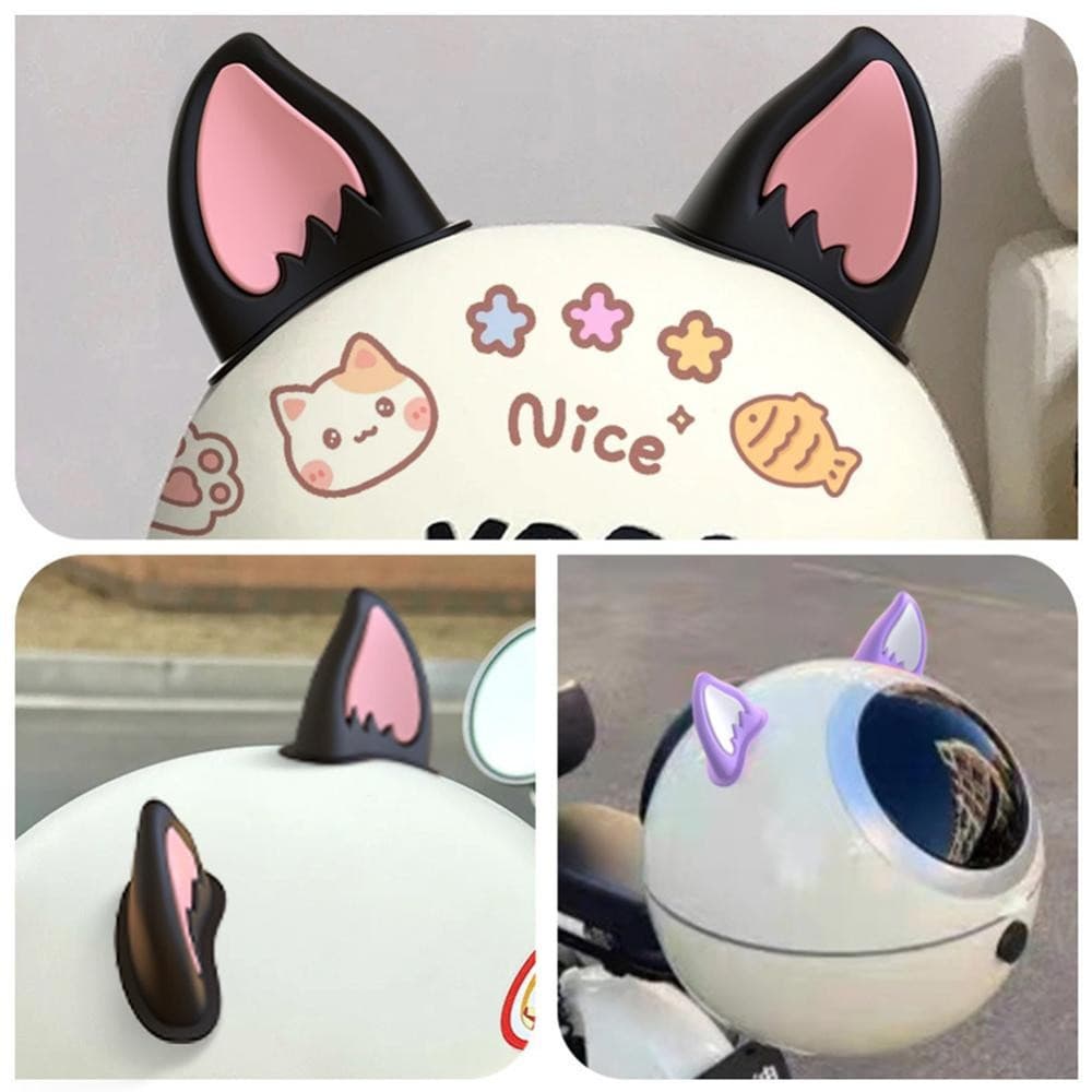 2 decorações de orelhas de gato para capacetes de motocicleta, adequadas para motocicletas, veículos off-road e veículos