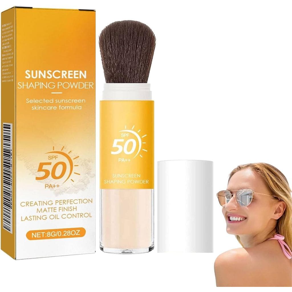 Protetor Solar em Pó Mineral SPF50 para Couro Cabeludo e Rosto, Protetor Solar em Pó para Couro Cabeludo SPF50, Controle