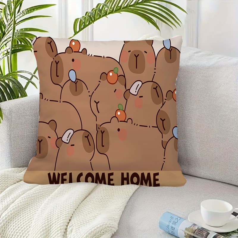Kapibala capybara Fronha Sala De Estar Sofá Capa De Almofada Travesseiro Unilateral Bonito carto