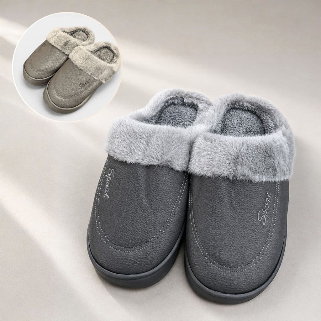 Pantufa Chinelo Masculino De Inverno Forrado Pelúcia Térmica Quentinha Antiderrapante confortável