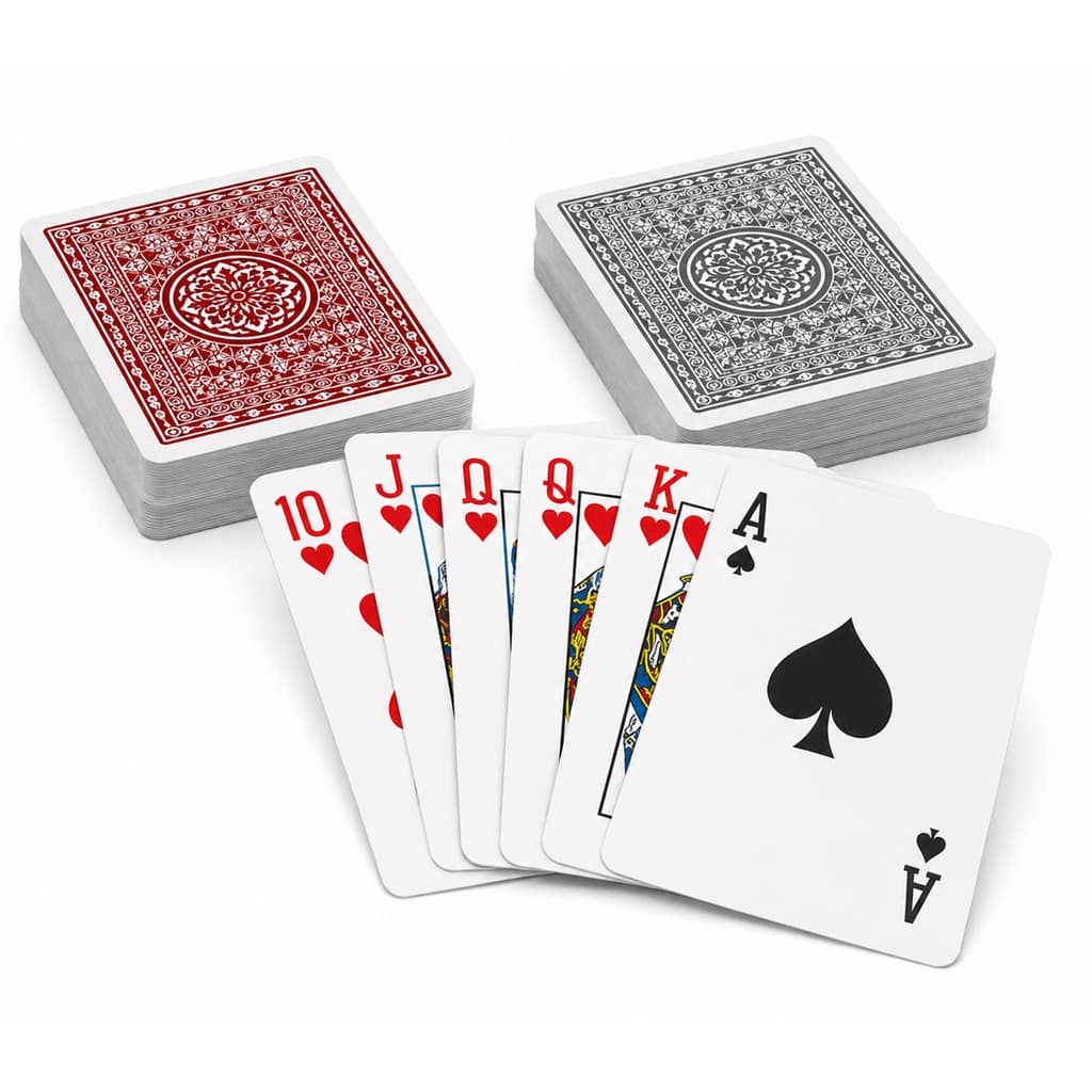 Baralho Lavável 6 Jogos Nipe Grande Cartão Laminado