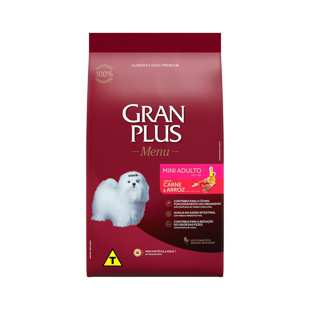 Ração GranPlus Menu Cão Mini Adulto Carne 10,1Kg