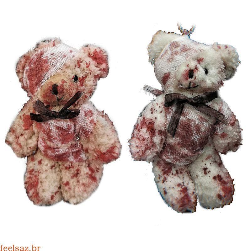 feelsaz Punk Bloody Plush Pingente Chaveiro Para Shell Ornam