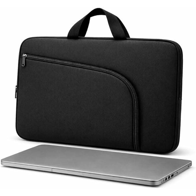 Capa Case De Notebook Com Alça E Bolso Externo Para 15,6 / 13 / 14 / 15 / 17 " Polegadas Preta
