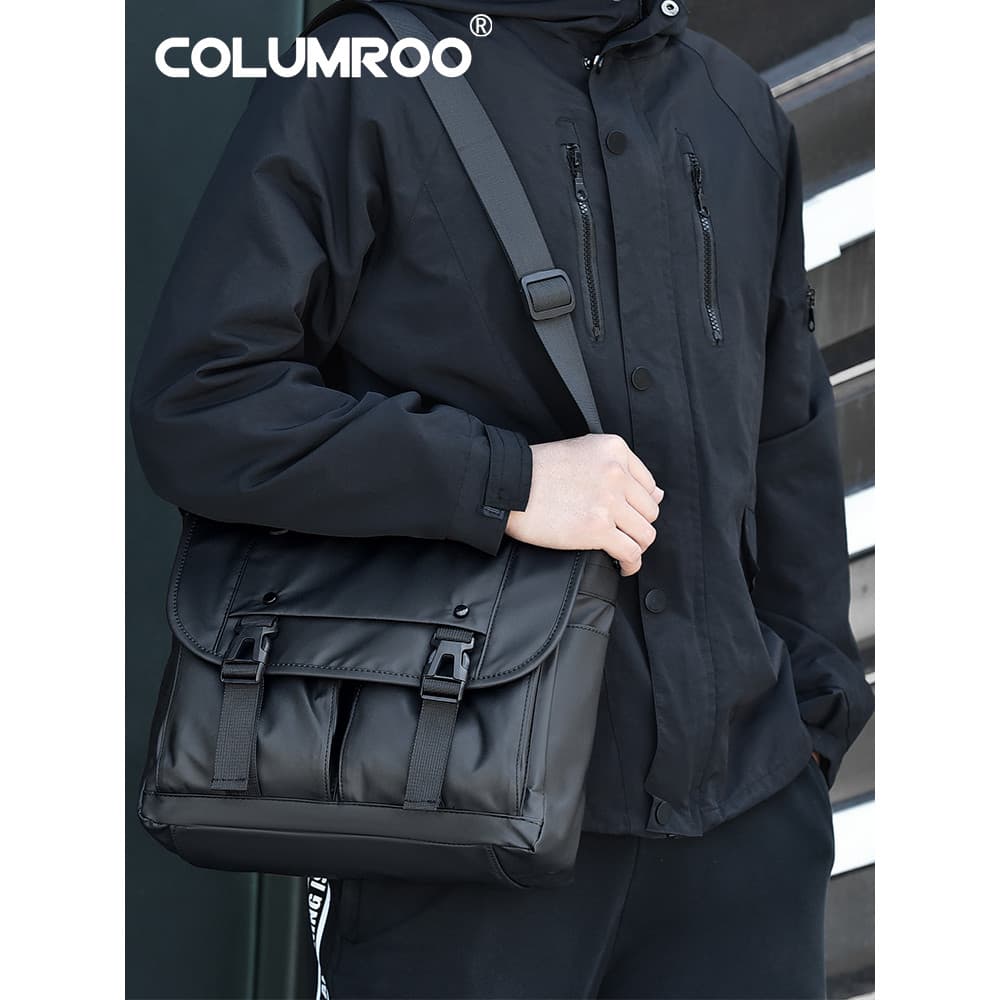 Bolsa mensageiro masculina, bolsa mensageiro de lona de grande capacidade, multifuncional, bolsa de ombro Casual, estilo