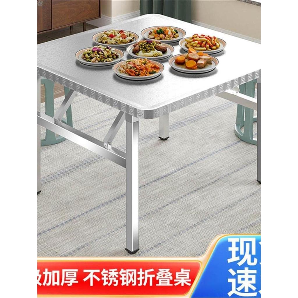 Mesa de churrasco portátil dobrável de aço inoxidável barraca ao ar livre comercial noite mercado tenda mesa quadrada me