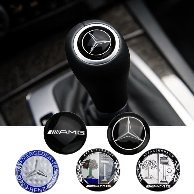 29mm Emblema Da Tampa Cabeça Engrenagem Do Carro Para MERCEDES BENZ AMG Ces Classe C200 C260 GLK350 E260 E200 Botão De A