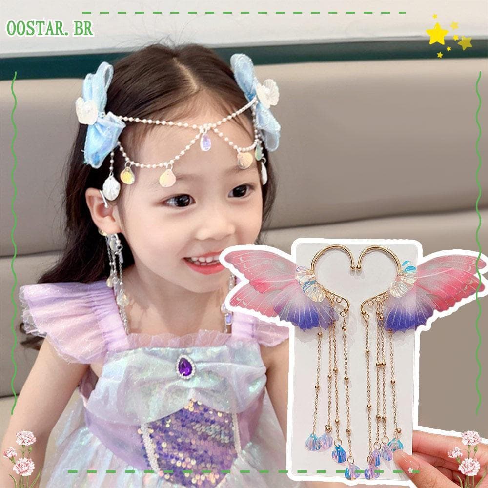 Ganchos De Orelha Com Borla De Fada OOSTAR , Brincos Infantis De Princesa Para Meninas , Cosplay De Halloween