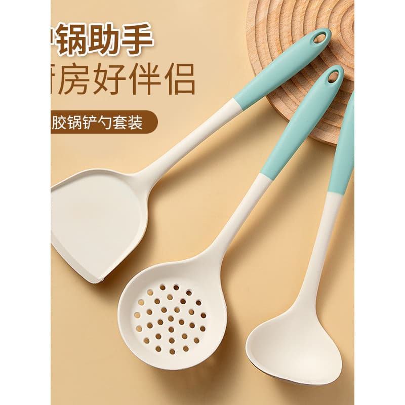 Espátula de silicone resistente a altas temperaturas, conjunto de espátula de cozinha, colher de sopa de silicone, utens