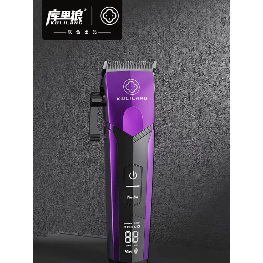 Curry lobo Akemei escultura recarregável clipper máquina de cortar cabelo Retro óleo cabeça clareamento Push Light salão