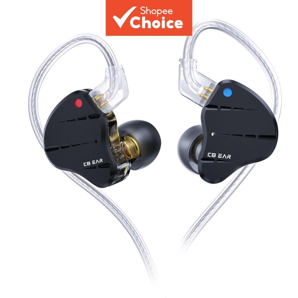 Fones de Ouvido KBEAR KS10 Gaming, Fones de Ouvido Intra-Auriculares HiFi com Drivers Duplos Híbridos (DD e 4BA), Fone