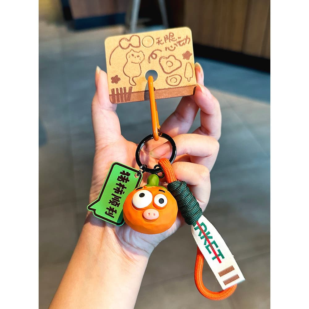 Chaveiro de frutas e vegetais loucos estilo ins exclusivo pingente de chave de carro casal criativo tudo enfeites de bol