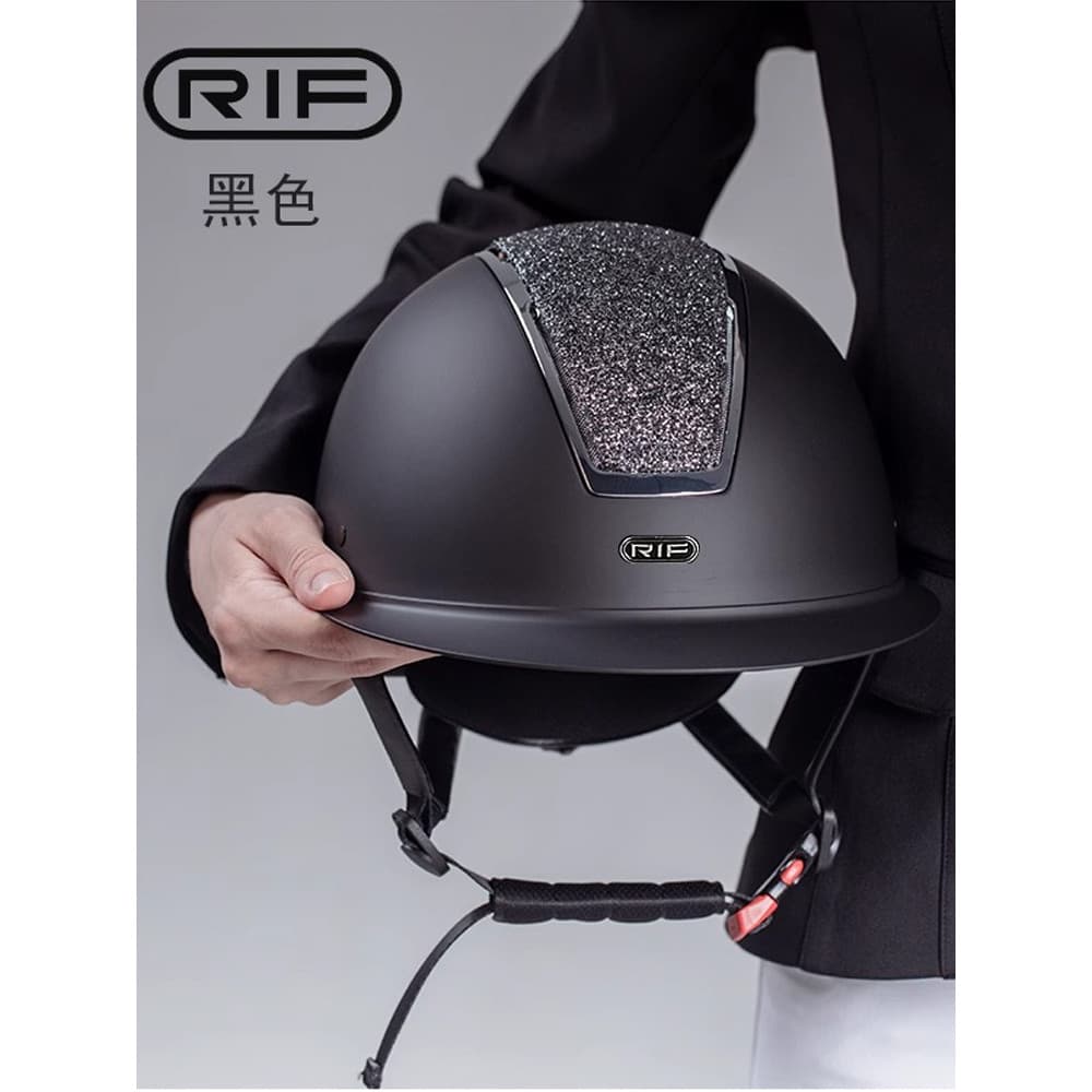 R RIF Capacete Equestre Feminino Capacete de Equitação Obstáculo Capacete de Competição Crianças Aba Grande UE 266cm Fer