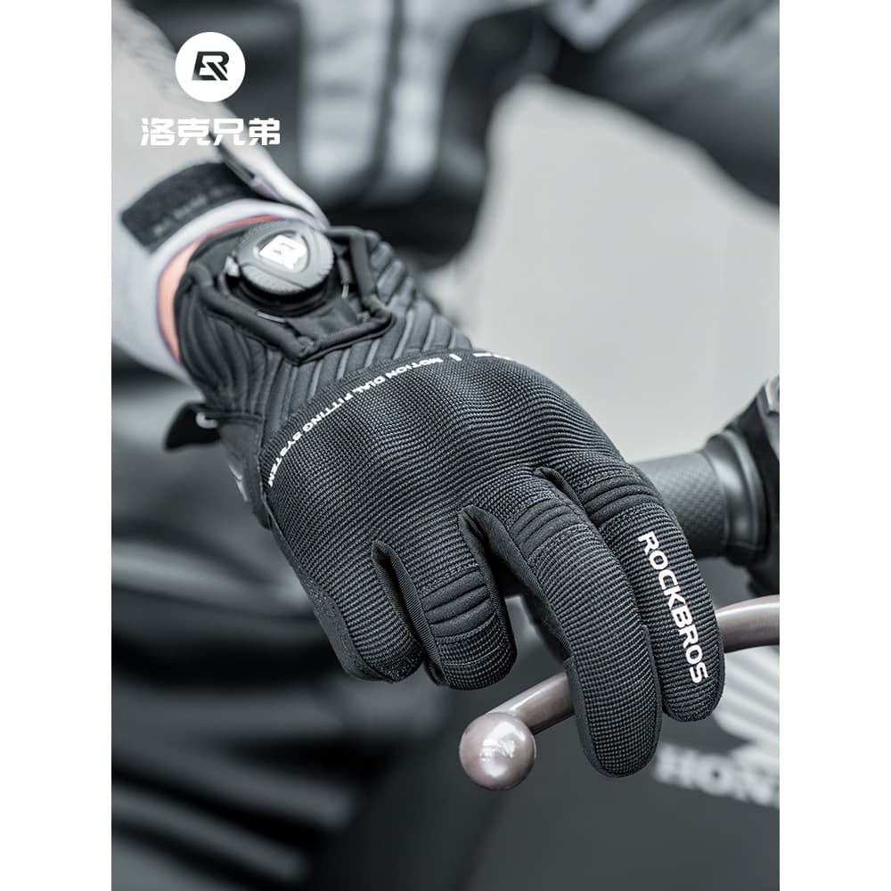 Rock irmãos luvas de motocicleta resistente ao choque respirável das mulheres dos homens equipamento de corrida da motoc